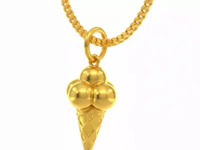  ice cream pendant charms - one inch pendant 3D print model