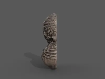 relief Portrait of an Emperor Low-poly 3D model