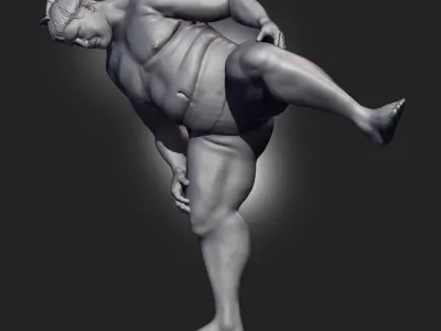 Sumo Wrestler Free 3D print model
