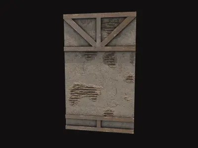 Medieval Wall V01 Low-poly 3D model