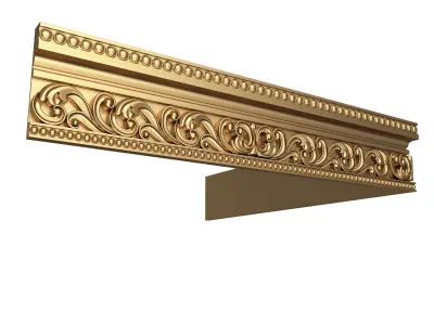 Cornice Decoration Molding 013 270 Degree Low-poly 3D model