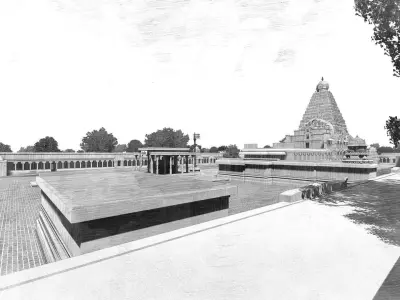 World Famous Thanjavur Big temple 3d model india Low-poly 3D model
