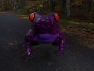 Purple Frog 3D model
