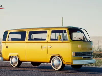 Van Car - Coffee Van  3D model