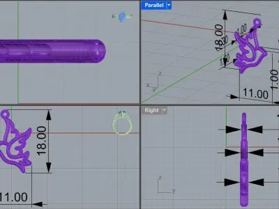 Pingente Pomba da Paz para Impressao e Fundicao - Espirito Santo 3D print model