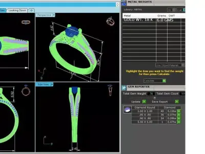 Luxury Split Shank Pave Solitaire Diamond Ring CAD Design 3D print model