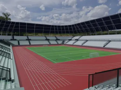 Olympic Stadium Low-poly 3D model order