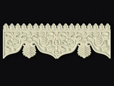 Central decor ornament for furniture 3D model 390