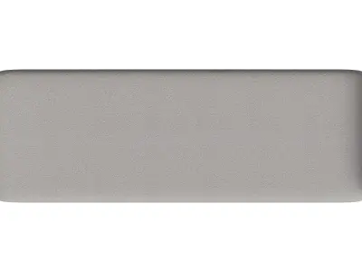Beige Fabric Light Wooden Bench Low-poly 3D model