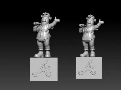 MLB - Atlanta Braves mascot statue - Meet Blooper - 3d print 3D print model