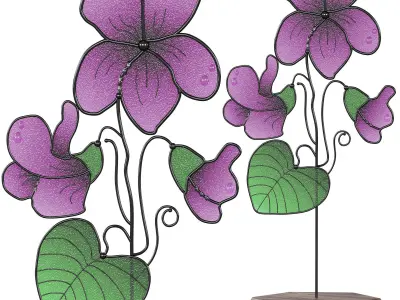 Glass flowers 3D model
