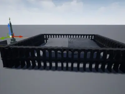 THE GRANDE BOURSE or THE COLONNADES Low-poly 3D model