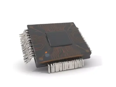 Complex Circuit Chip model pack Low-poly 3D model