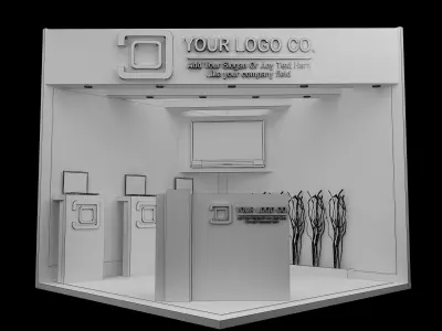 Booth Exhibition Stand a566a 3D model