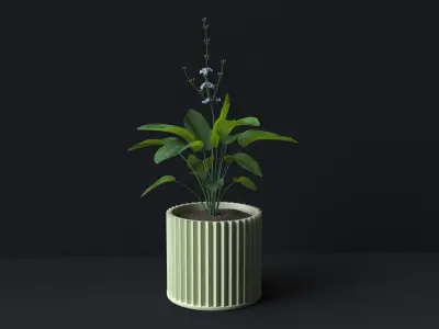 Botanical Bliss - 3D Printable Set of 6 Exquisite Flower Pots 3D print model