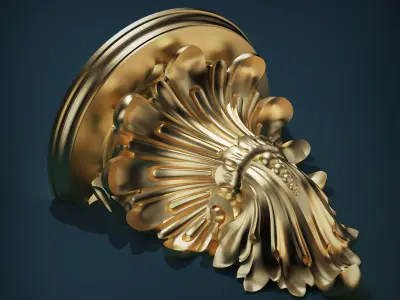 Carved Wall or Bracket Shelf 3D print model