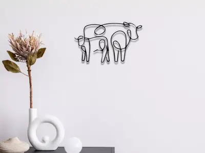 Cow Wall Art 3D print model