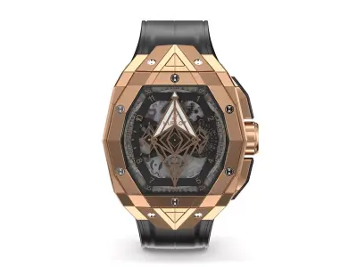 Hublot Spirit of Big Bang Sang Bleu Gold Luxury Watch 3D model