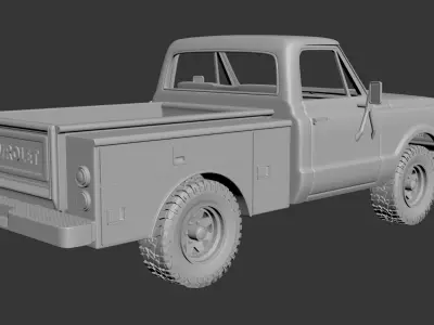 CHEVROLET K20 UTILITY BED 3D print model