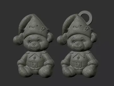 teddy elf christmas decor 3D print model
