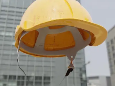 Safety helmet 3D model Low-poly 3D model