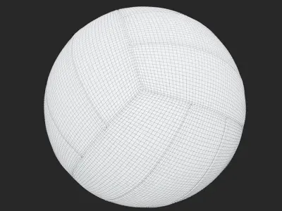 Volleyball with textures 3D model