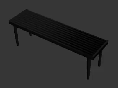 Wilhoit Wood Bench Free 3D model