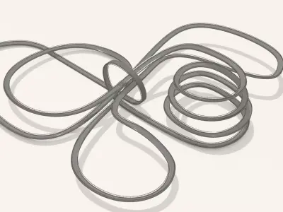 Acrobatic track Low-poly 3D model