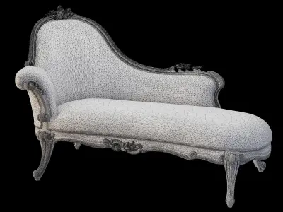 Leather sofa 4 3D model