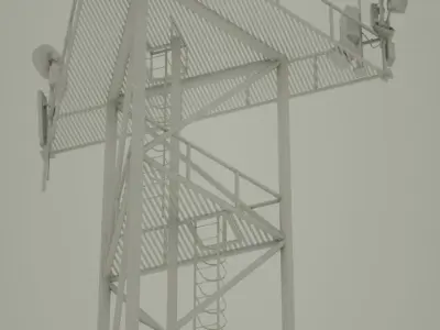 Antenna telecommunication tower 3D model