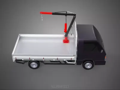 SWIVEL JIB CRANE WINCH HOIST FLATBED TRUCK PICKUP TRAILER HAUL 3D model