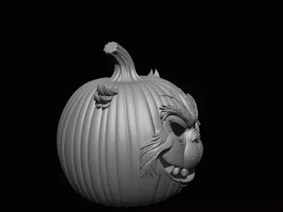 Grinch Pumpkin for Halloween 3D print model