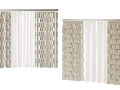 Curtains for childrens room 3D model