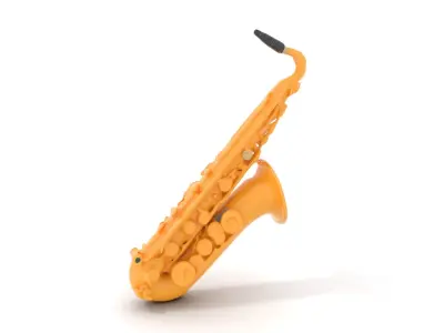 Golden Saxophone model pack Low-poly 3D model