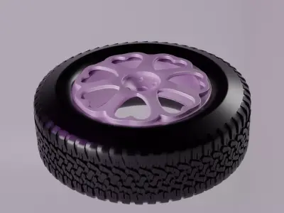 Heart Shaped Rim 3D model