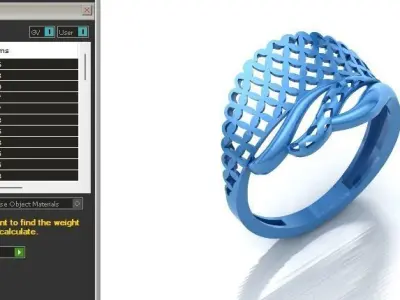 Fancy Womens Rings Plain Rings Ready STL 3DM Models Rings 3D print model 9