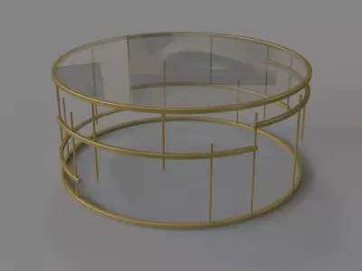 Tiffany Coffee Table Gold 3D model