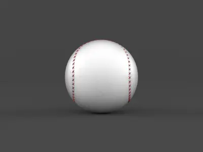 Baseball Bat and Ball 3D model