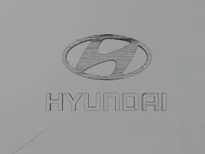 3D hyundai logo 3D model
