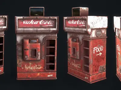Vending Machine - Nuka Cola  Low-poly 3D model