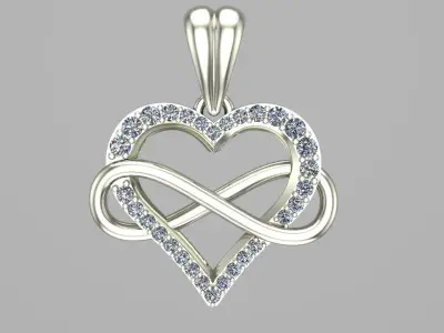 Pendant Infinity Love 3D print model