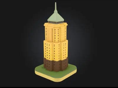 Iconic Tower Model  A Landmark of Style and Structure 3D model