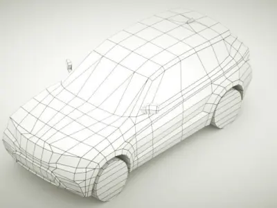 Generic SUV v6 Low-poly 3D model