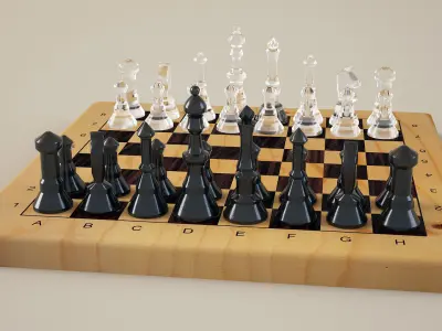 Chess set 3D model