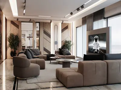 Entrance Living - Apartment 007 -3dmax Vray Vantage 3D model