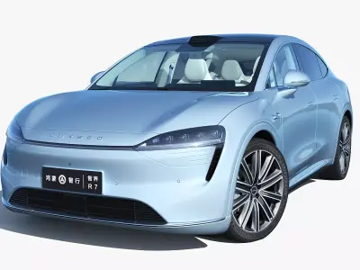 2025 Huawei HIMA Seres Luxeed R7 Ultra with interior 3D model