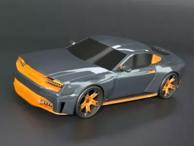  Stylish muscle car concept 3D model