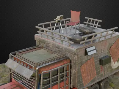 Apocalypse Car Low-poly 3D model