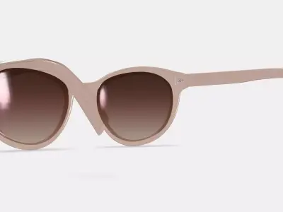 Raina Sunglasses in Elderflower Crystal Low-poly 3D model