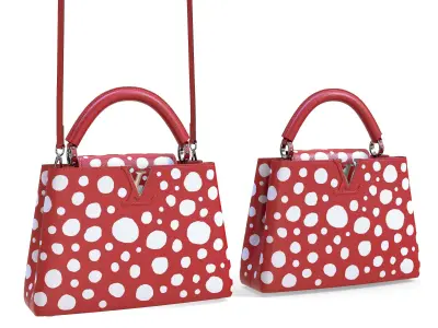 Louis Vuitton Bags Capucines  Yayoi Kusama  Low-poly 3D model